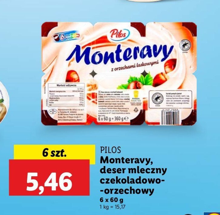 Deser mleczny czekoladowy Pilos monteravy promocja