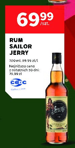 Rum Sailor jerry spiced promocja w Stokrotka