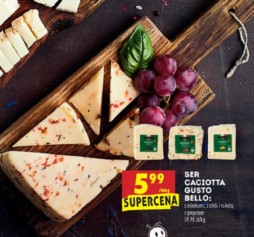 Ser caciotta z czarnym pieprzem Gustobello promocja
