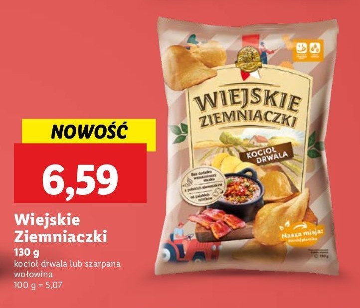 Chipsy kocioł drwala Lorenz wiejskie ziemniaczki promocja w Lidl