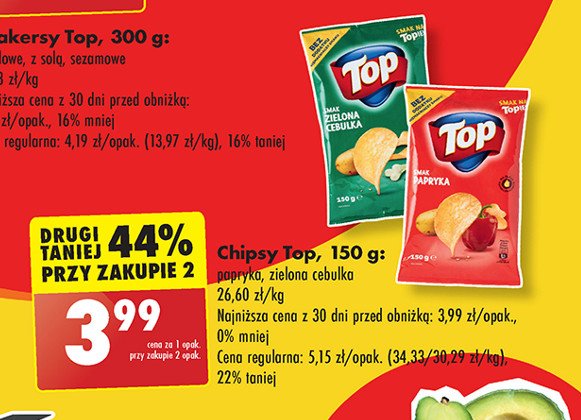 Top Chips zielona cebulka (Biedronka) promocja