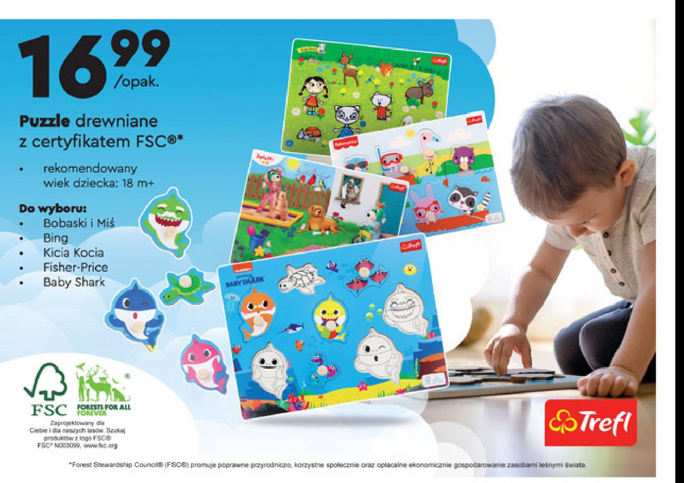 Puzzle fisher-price Trefl promocja