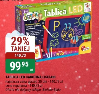 Tablica LED Carotina Lisciani promocja w bi1