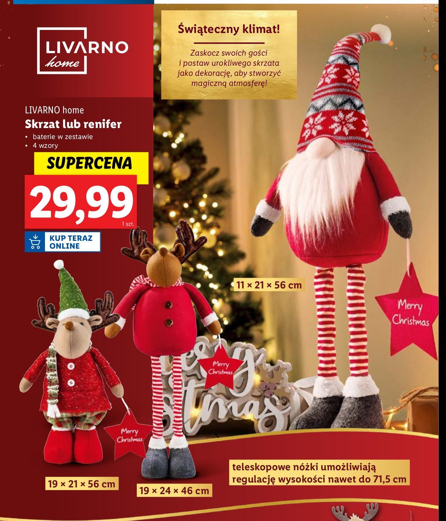 Renifer dekoracyjny LIVARNO HOME promocja