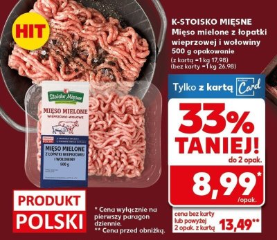 Mięso mielone z łopatki promocja w Kaufland