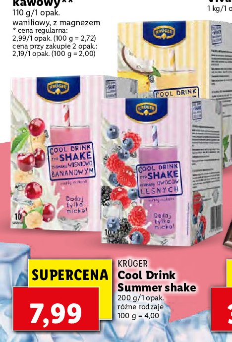 Shake owoce le艣ne promocja
