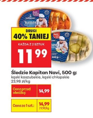 Śledzie Kapitan Navi kąski chłopskie promocja w Biedronka