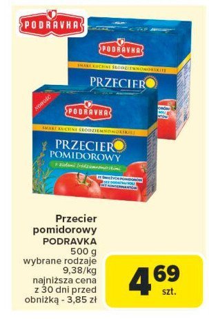 Przecier pomidorowy z ziołami śródziemnomorskimi Podravka promocja w Carrefour