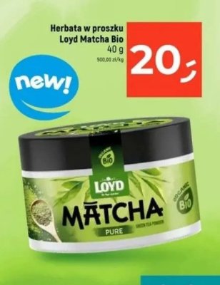 Herbata w proszku Loyd Matcha Bio 40g promocja w Dealz