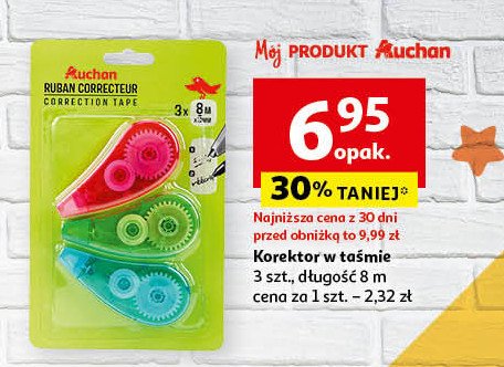 Korektory w taśmie mini Auchan promocja