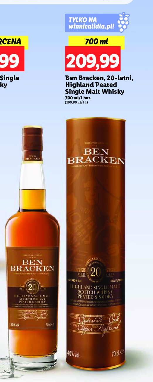 Whisky tuba Ben bracken 20yo promocja w Lidl