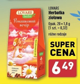 Herbatka ziołowa z rumiankiem Lovare promocja