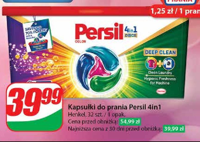 Kapsułki Persil do prania 4in1 deep clean color discs promocja w Dino