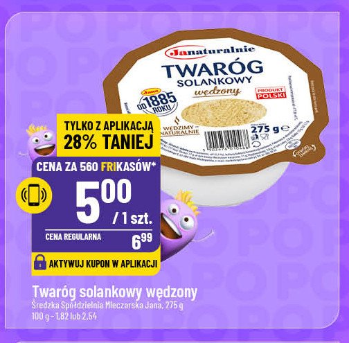 Twaróg solankowy wędzony Janaturalnie promocja w POLOmarket