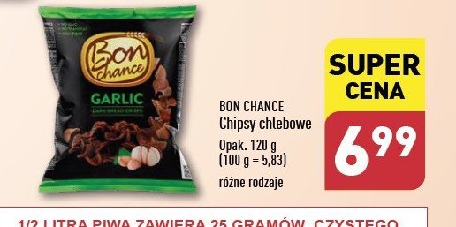 Chipsy chlebowe czosnek Bon chance promocja