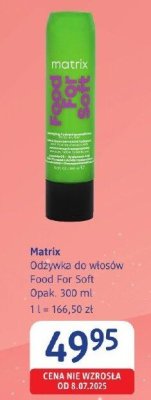 Odżywka do włosów Matrix Food For Soft promocja w Drogerie DM
