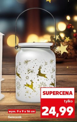 Świecznik wym. 9 x 9 x 16 cm promocja w Kaufland