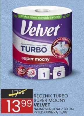 Ręcznik papierowy Velvet Turbo super mocny promocja w Wafelek