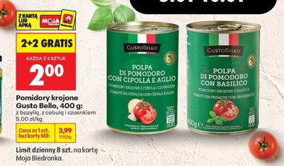 Pomidory krojone z cebulą i czosnkiem promocja w Biedronka