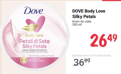 Krem do ciała Body Love Silky Petals promocja w Rossmann