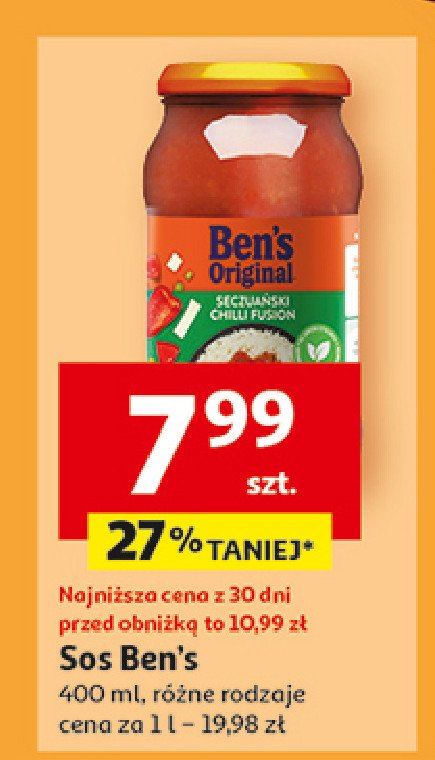 Sos seczuański chilli fusion Ben's original promocja w Auchan