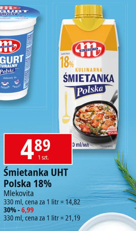 Śmietanka polska 30 % Mlekovita promocja