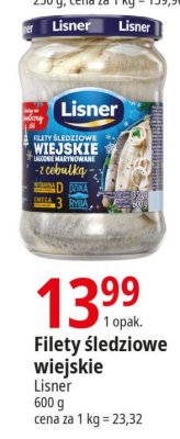 Wiejskie filety śledziowe w oleju z cebulką Lisner promocja