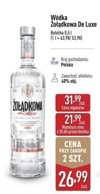 Wódka Żołądkowa De Luxe promocja w Aldi
