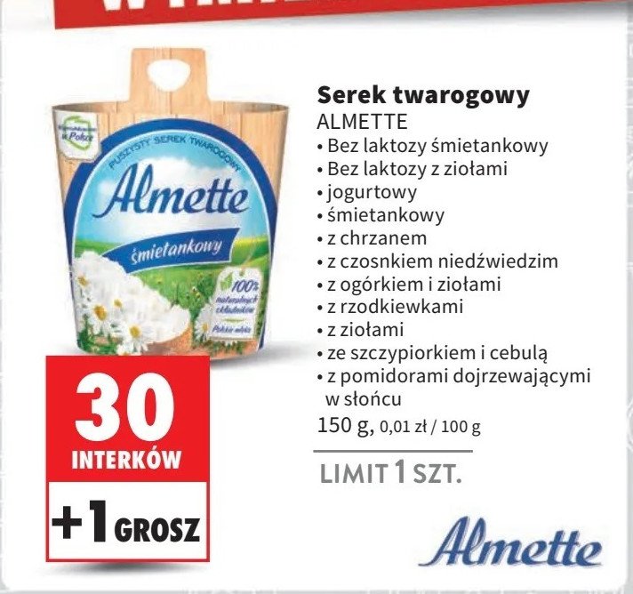 Serek z rzodkiewką Hochland almette promocja