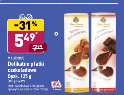 Delikatne płatki czekoladowe czekolada deserowa Maurinus promocja
