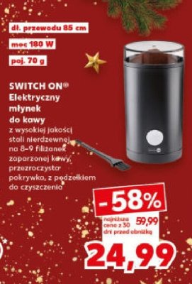 Elektryczny młynek do kawy SWITCH ON promocja w Kaufland