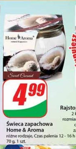 Świeca coconut cream Home aroma promocja