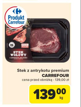 Stek wołowy z antrykotu Carrefour targ świeżości promocja