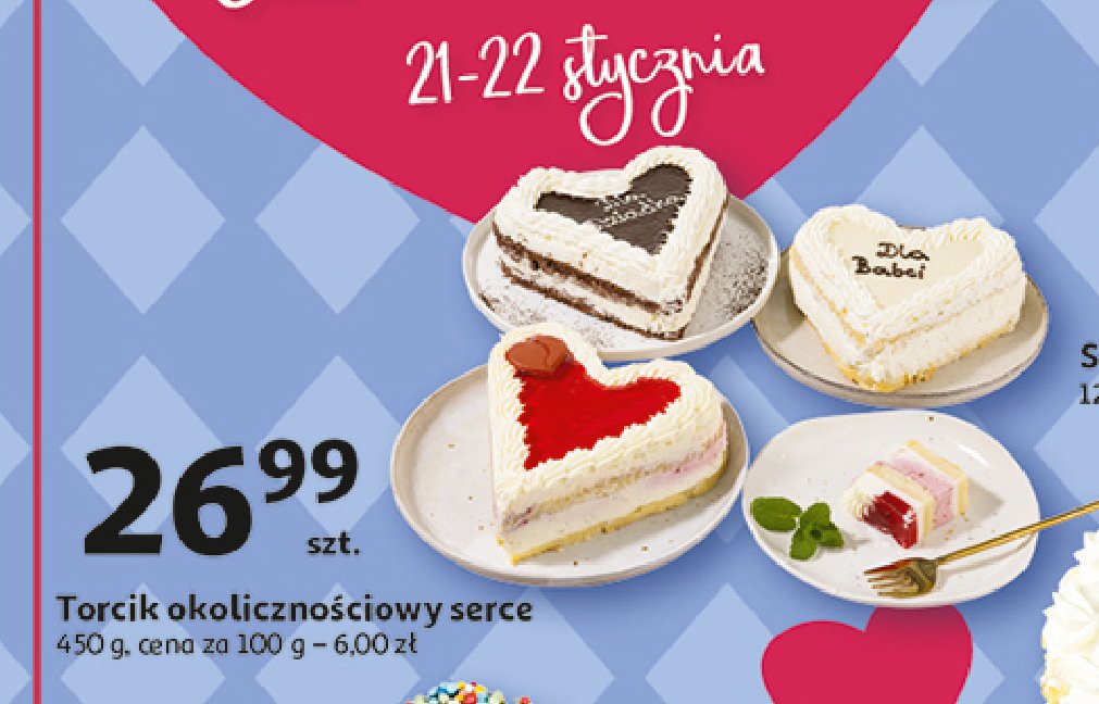 Tort serce promocja w Auchan