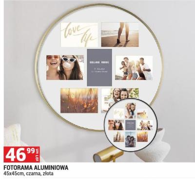 FOTORAMA ALUMINIOWA 45x45cm, czarna, złota promocja w Merkury Market