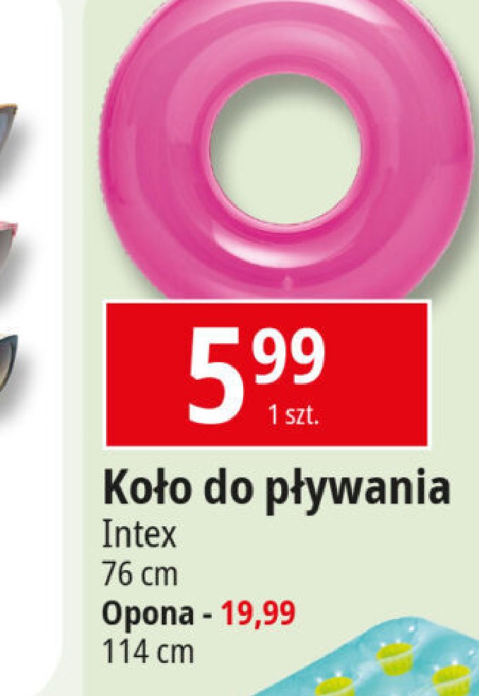 Koło dmuchane opona 114 cm Intex promocja