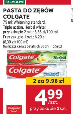 Pasta do z臋bow Colgate whitening promocja