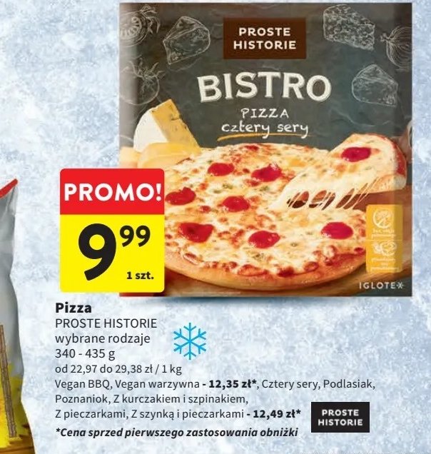 Pizza z szynką i pieczarkami Iglotex proste historie bistro promocja