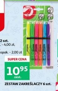 Zakreślacz mix kolorów Auchan promocja