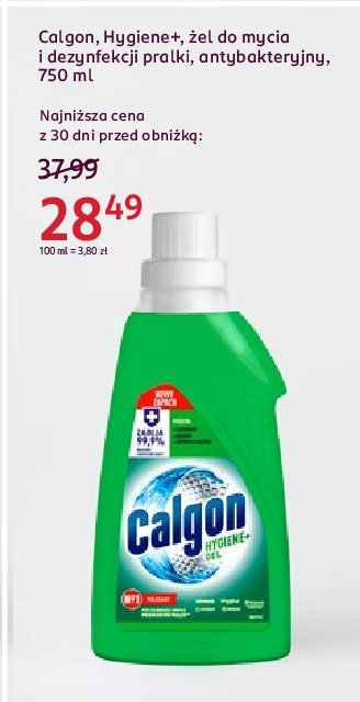 Żel zmiękczający wodę przeciw kamieniowi Calgon hygiene+ promocja