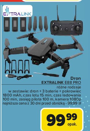 Dron e88 pro Extralink promocja w Carrefour