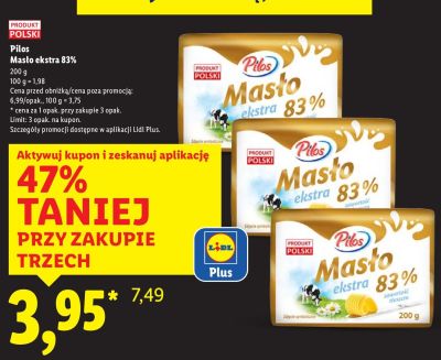 Masło ekstra 83% promocja w Lidl