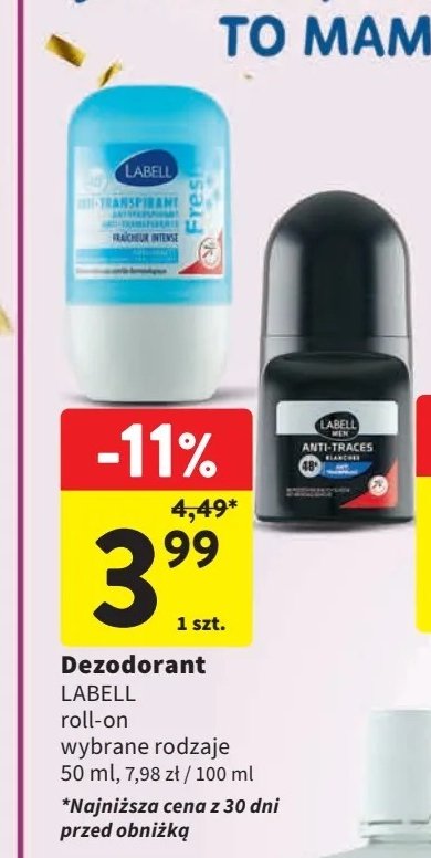 Dezodorant fresh Labell promocja w Intermarche