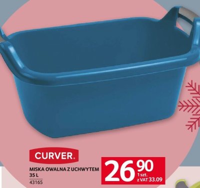 Miska Curver owalna z uchwytami 35L promocja w Selgros