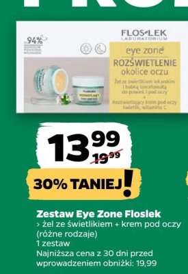 Zestaw Eye Zone Floslek żel ze świetlikiem + krem pod oczy różne rodzaje promocja w Netto
