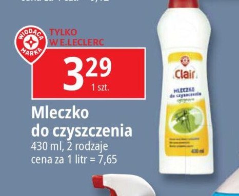 Mleczko do czyszczenia cytryna Wiodąca marka clair promocja