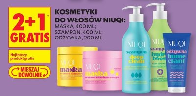 Kosmetyki do włosów Niuqi 2+1 GRATIS promocja w Biedronka