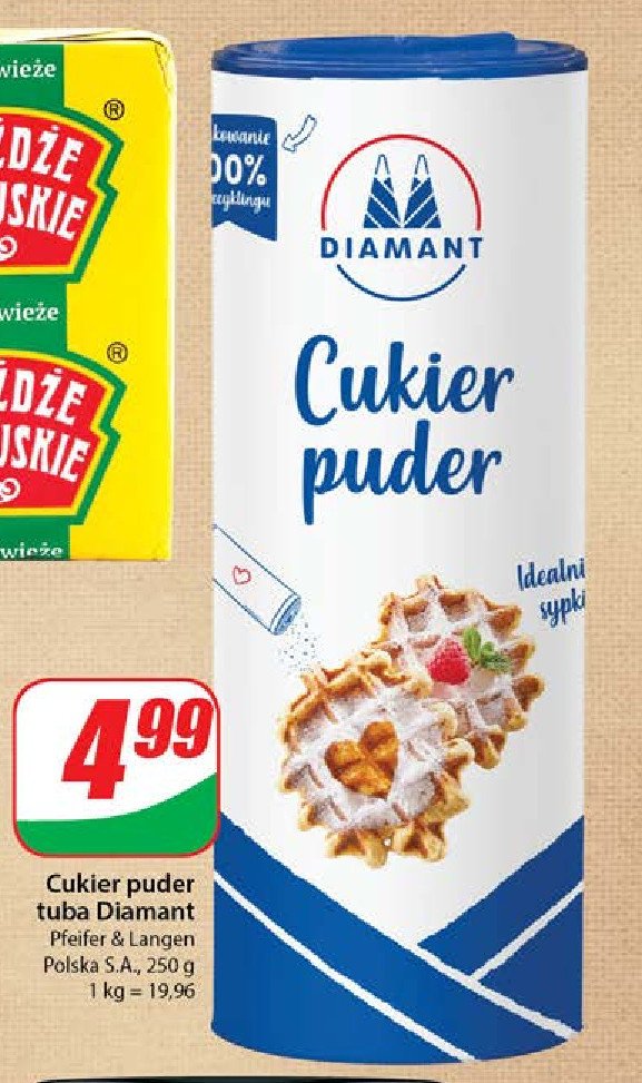 Cukier puder tuba Diamant Diamant polska promocja
