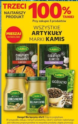 Wszystkie artykuły trzeci produkt -100% Kamis promocja w Kaufland
