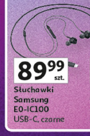 Słuchawki eo-ic100 czarne Samsung promocja w Auchan